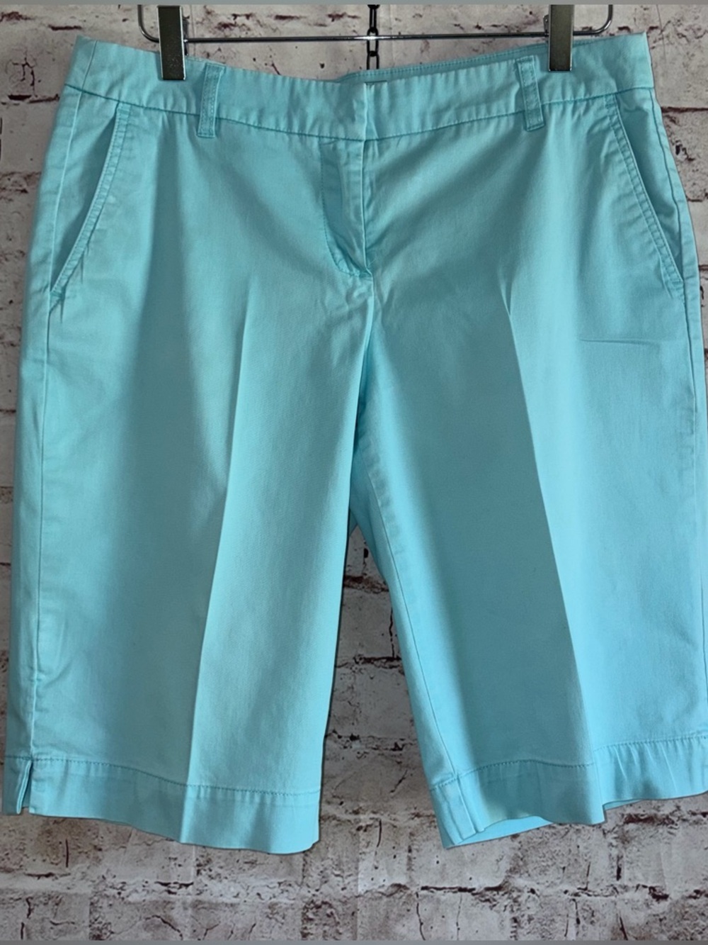 New York & Company Aqua Bermuda Shorts